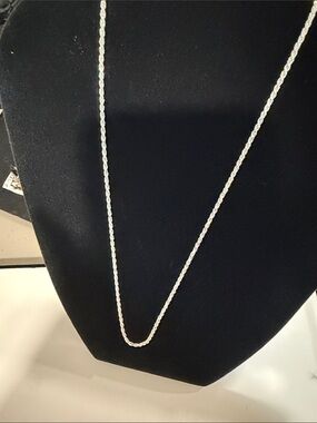 Sterling Silver 925  24" in 2 mm Rope Chain Necklace